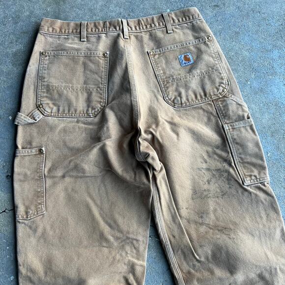 Vintage carhartt brown double knee work wear carpenter pants - Picture 9 of 9